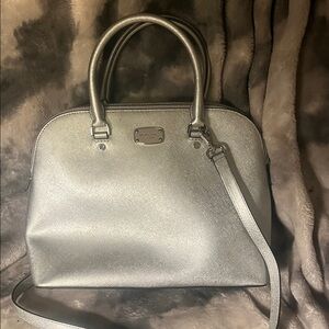 Michael Kors Metallic Silver Satchel